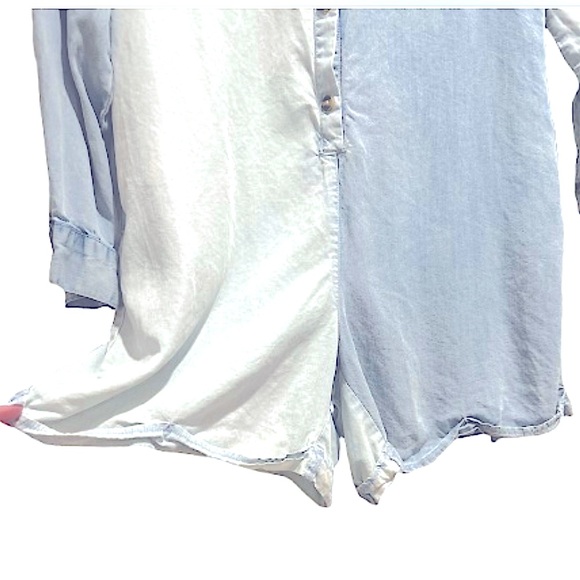 Vintage Havana Light and Dark Denim Romper, Size S - Picture 6 of 9